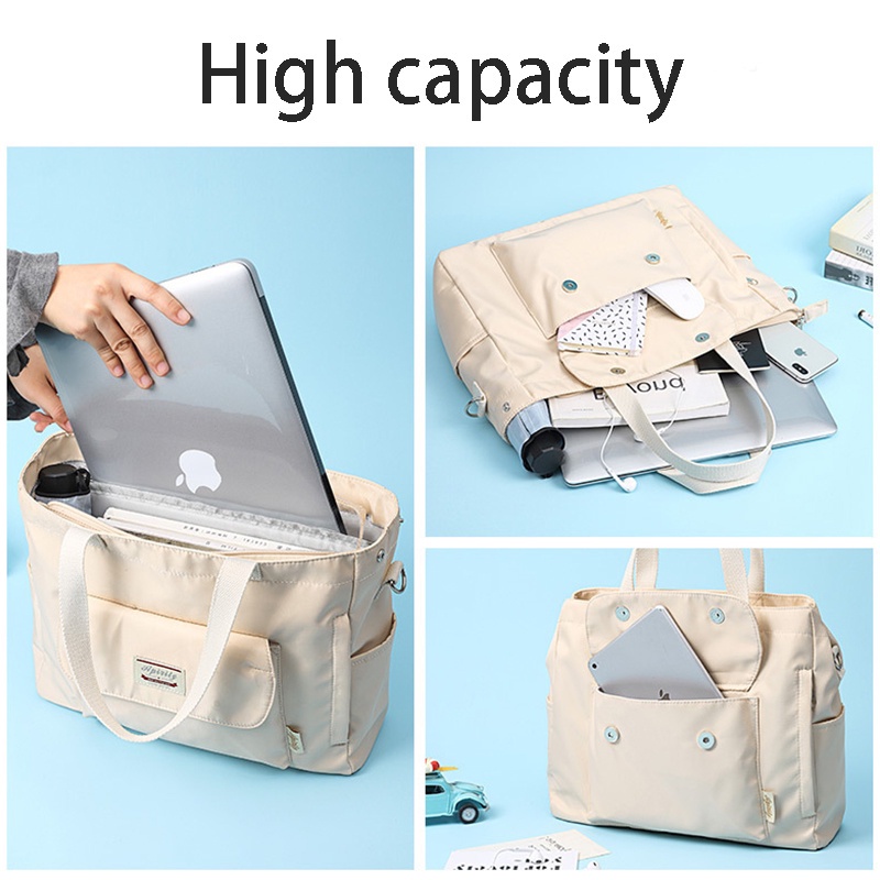 Túi Đựng Laptop 15.6 13.3 Inch 14 Inch Bằng Vải Canvas Cỡ Lớn Thiết Kế Dễ Thương Dành Cho Nữ