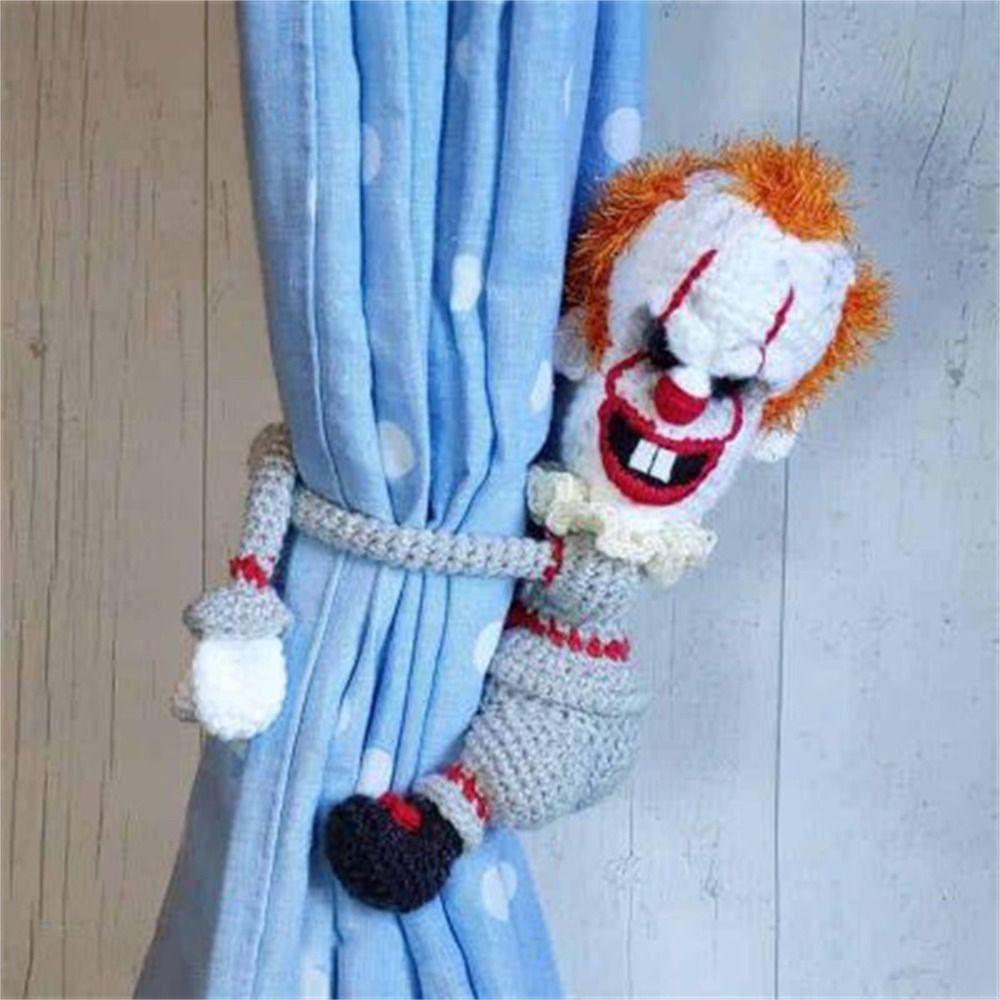 Giá Đỡ Rèm Búp Bê Nhồi Bông Hình Zombie Đan Móc Trang Trí Nhà Cửa Dịp Halloween