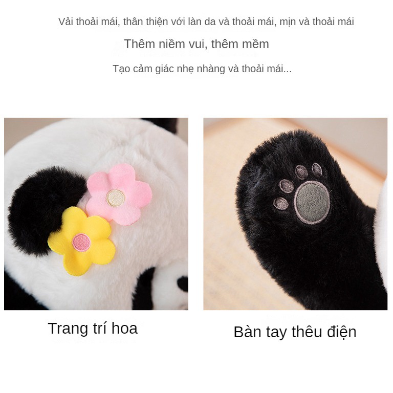 Gấu Trúc Nhồi Bông Màu Trắng Đen Dễ Thương