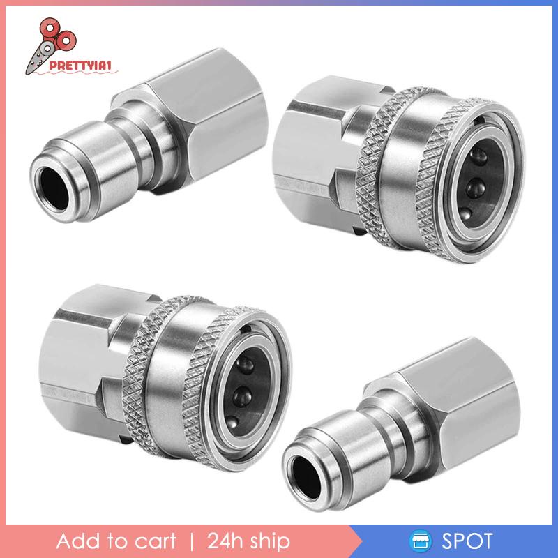 Bộ Đầu Nối Vòi Xịt Nước Áp Suất Cao 3 / 8 &quot;Thay Thế Tiện Dụng Cho Máy Rửa Xe Hơi Prettyia1