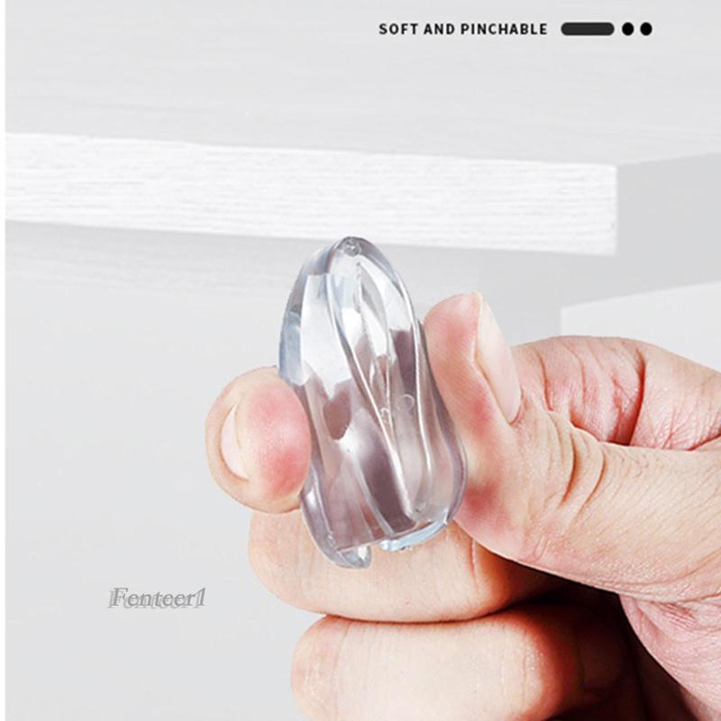 1 [Fenteer] Set 6 Miếng Bọc Cạnh Bàn / Góc Đồ Nội Thất Bảo Vệ An Toàn Cho Bé
