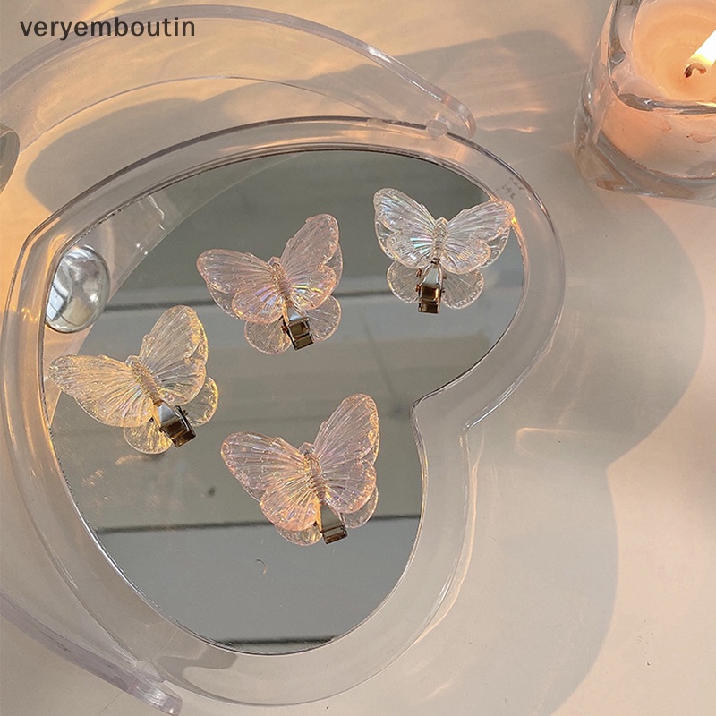 Set 5 Kẹp Tóc Hình Bướm Trong Suốt Thời Trang Cho Nữ