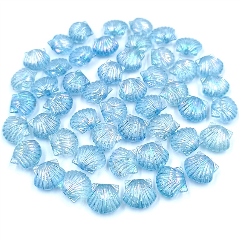 Set 20 Hạt Nhựa Hình Vỏ Sò Nhiều Màu Sắc Làm Trang Sức Thủ Công