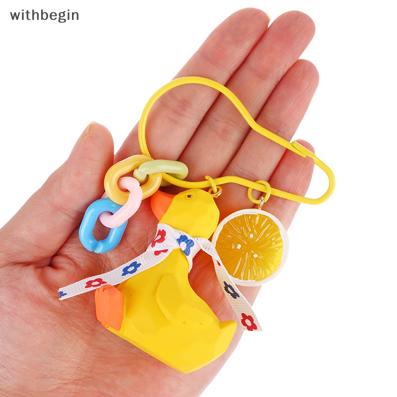 Móc Chìa Khóa Hình Vịt Vàng Hoạt Hình Dễ Thương