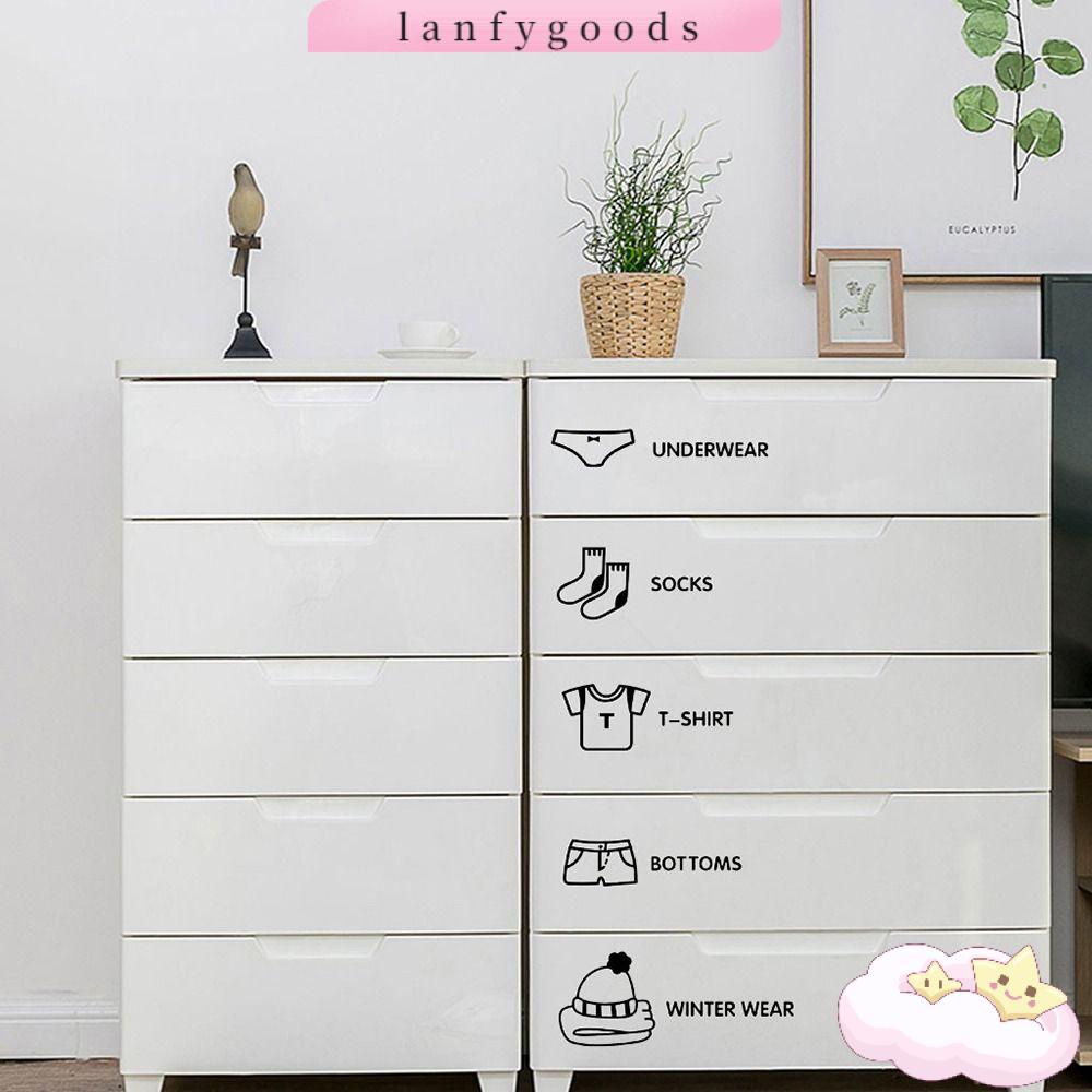 Bộ 7 Miếng Dán Logo Trang Trí Tủ Quần Áo / Phòng Ngủ Thiết Kế Mới Độc Đáo