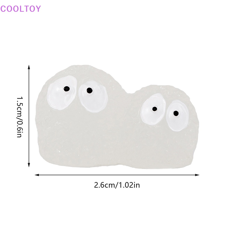 Bộ 2 Đồ trang trí Búp Bê Hoạt Hình Mini Màu Đen Phát Sáng Dùng Trang Trí Tiểu Cảnh