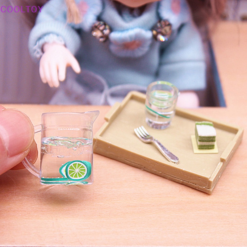 1 Bộ Khay Đựng Trà / Bánh Mini Trang Trí Nhà Búp Bê DIY