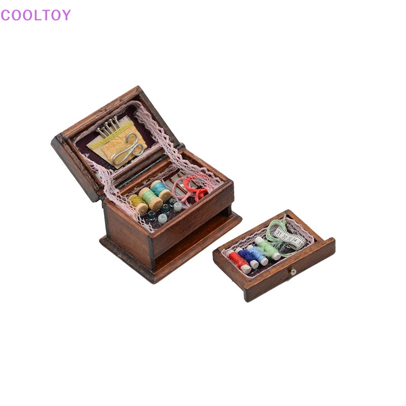 Hộp Dụng Cụ May Vá Mini Tỉ Lệ 1: 12 Trang Trí Nhà Búp Bê