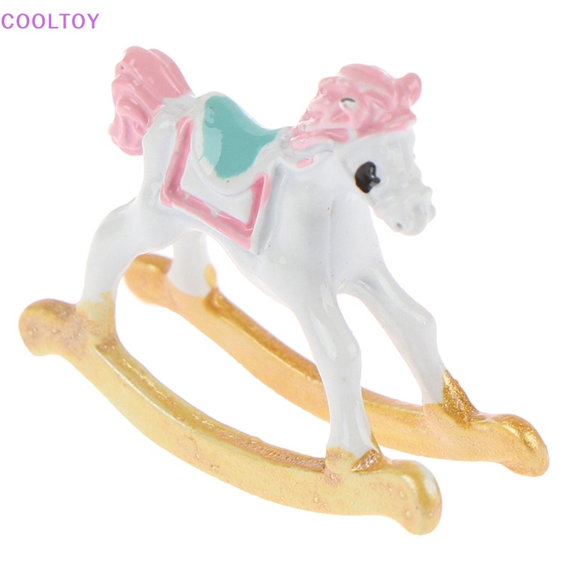 1 Ngựa Gỗ Mini Dễ Thương 1: 12 Trang Trí Nhà Búp Bê