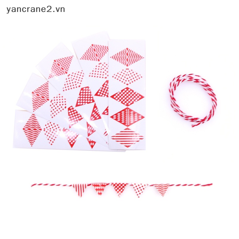 1 Bộ Cờ Tam Giác Có Màu Sắc Dùng Trang Trí Nhà Búp Bê 1Set 1: 12