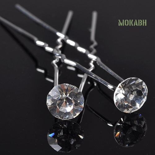 Set 20 Cài Tóc Đính Đá Pha Lê Tròn Cho Cô Dâu