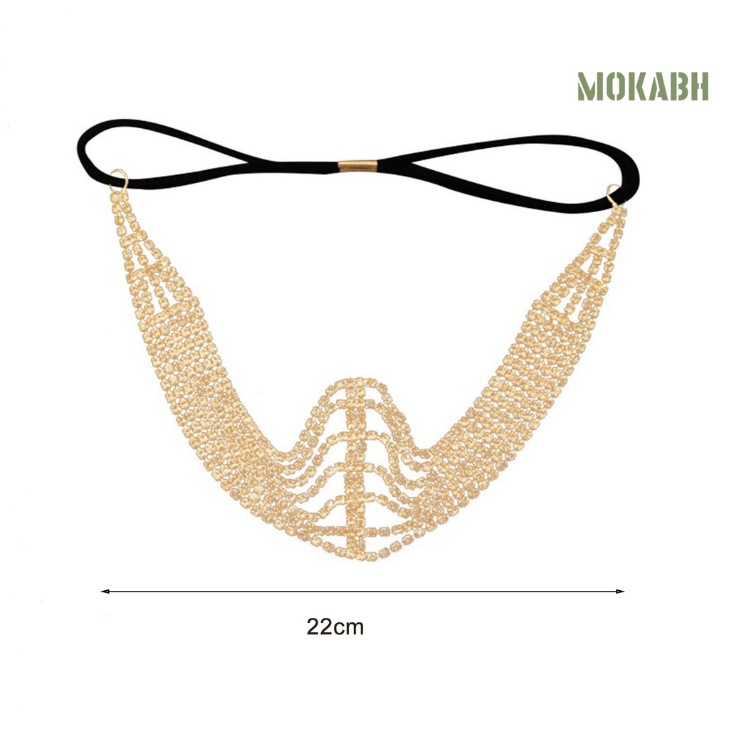 Băng Đô Cài Tóc Nhiều Lớp Đính Đá Co Giãn Tốt Chống Trượt Cho Cô Dâu