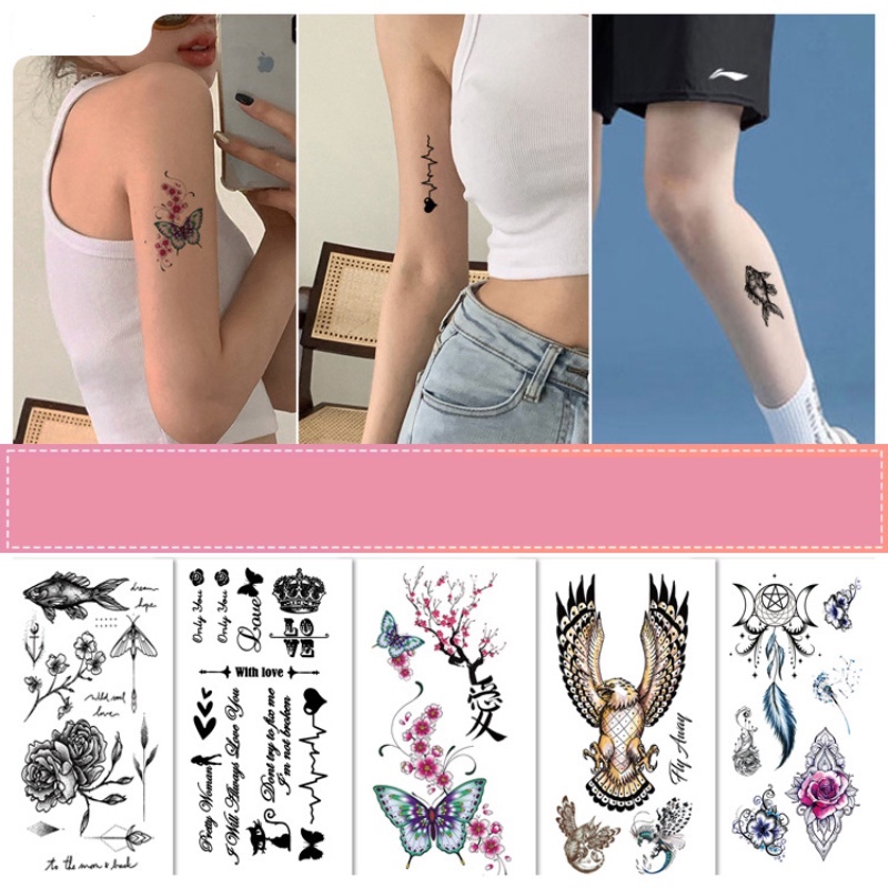 Hình Xăm Dán Tạm Thời Chống Nước Họa Tiết Chữ Tiếng Anh Nhỏ Dễ Thương Cho Nữ