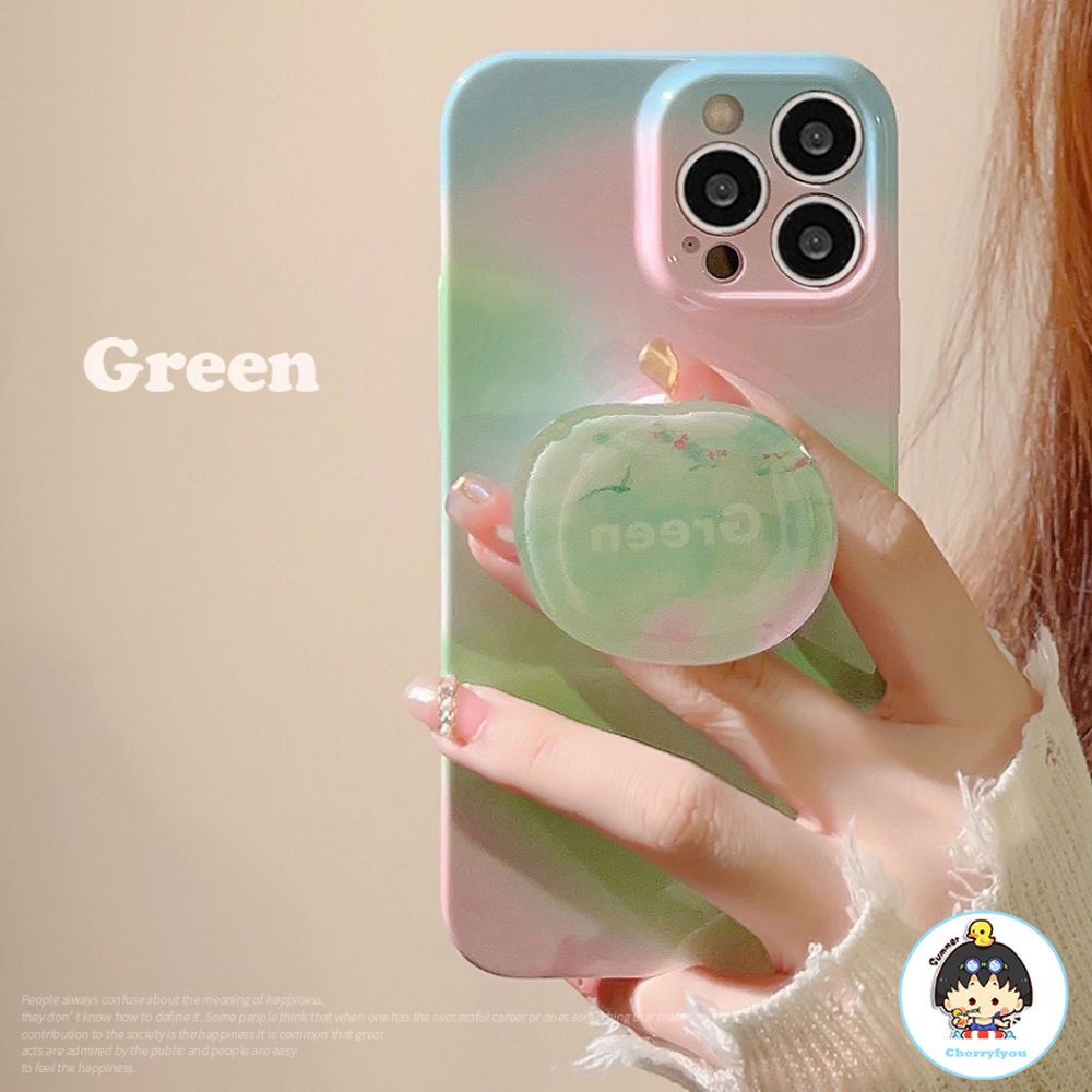 Ốp Điện Thoại TPU Mềm Chống Sốc Có Giá Đỡ Tròn Cho IPhone 11 14 13 12 Pro Max XR XS Max 7 8 Plus SE