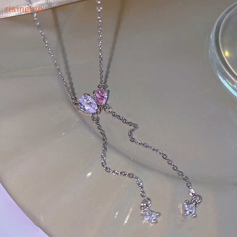 Vòng cổ Mặt Hình Trái Tim Đính Đá Zircon Thời Trang Cho Nữ