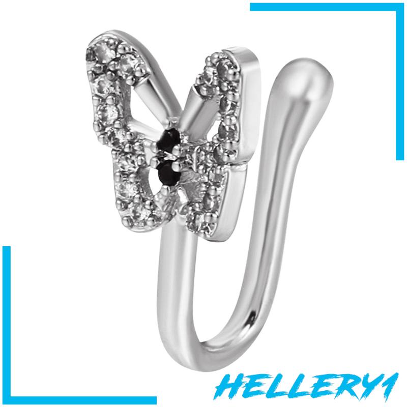 Kẹp Mũi Giả Bằng Đồng Đính Đá Cho Nam Nữ Hellery1 [Hellery1]