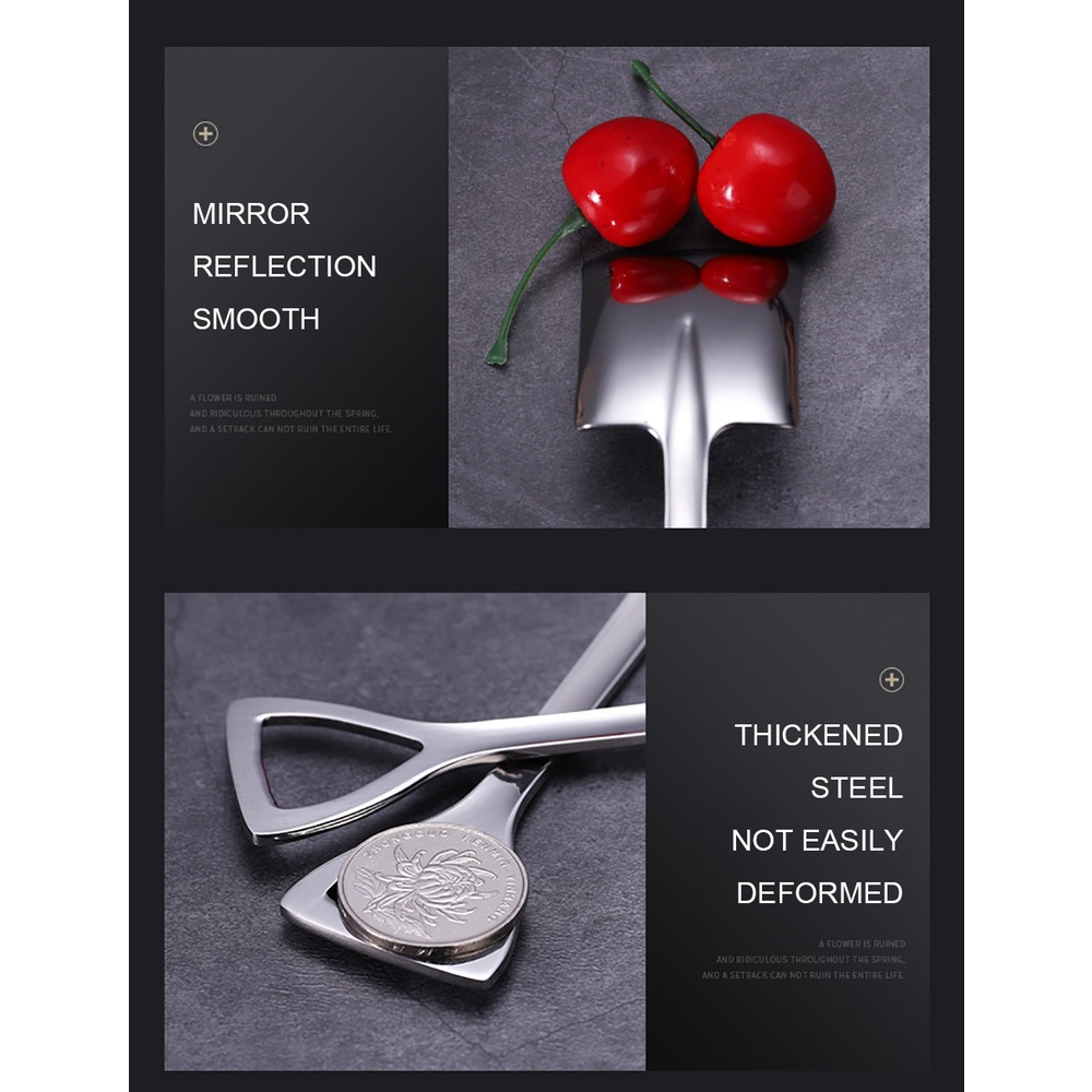 Muỗng Cà Phê Bằng Thép Không Gỉ Hình Xẻng Độc Đáo