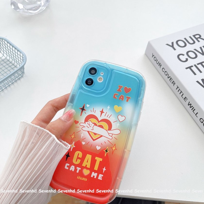 Ốp Điện Thoại Mềm Hình Mèo Hoạt Hình Cho iPhone 14 13 12 11 Pro Max Xs Max Xr X 7 8 6 6s Plus