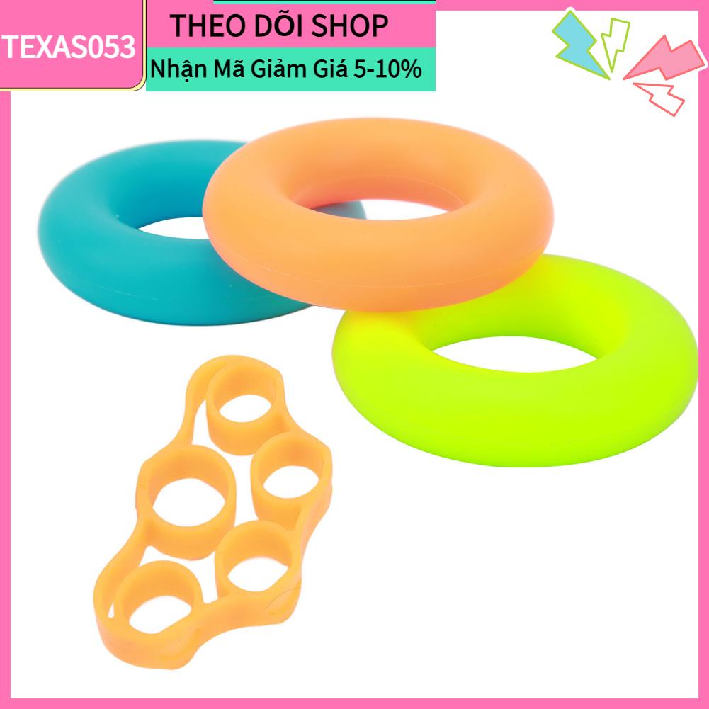 Texas053 Dụng cụ tăng cường lực tay cầm bằng silicon Màu hỗn hợp Có thể giặt được duỗi ngón di động Máy tập nhỏ