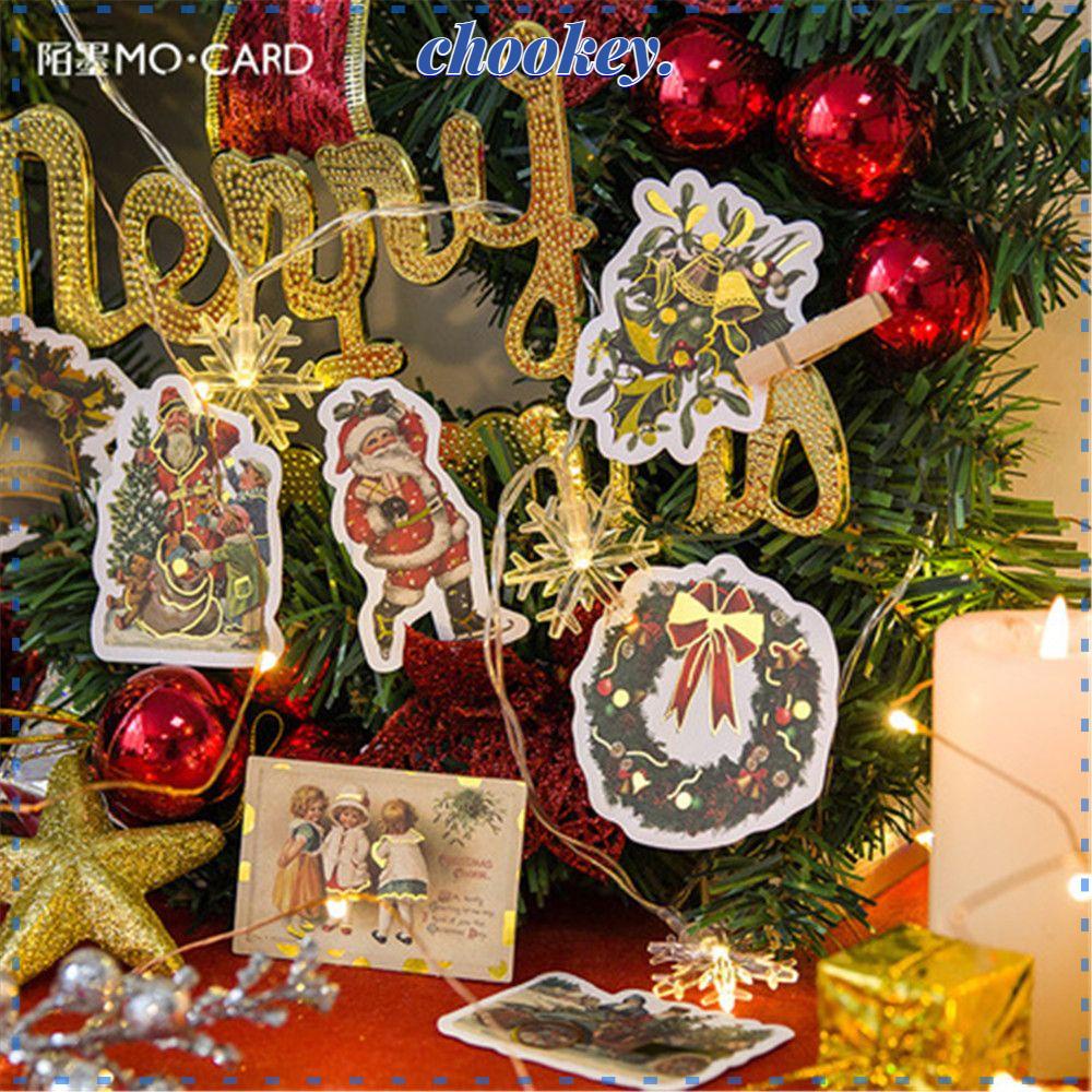 CHOOKEY Set 24 Sticker Dán Trang Trí Giáng Sinh