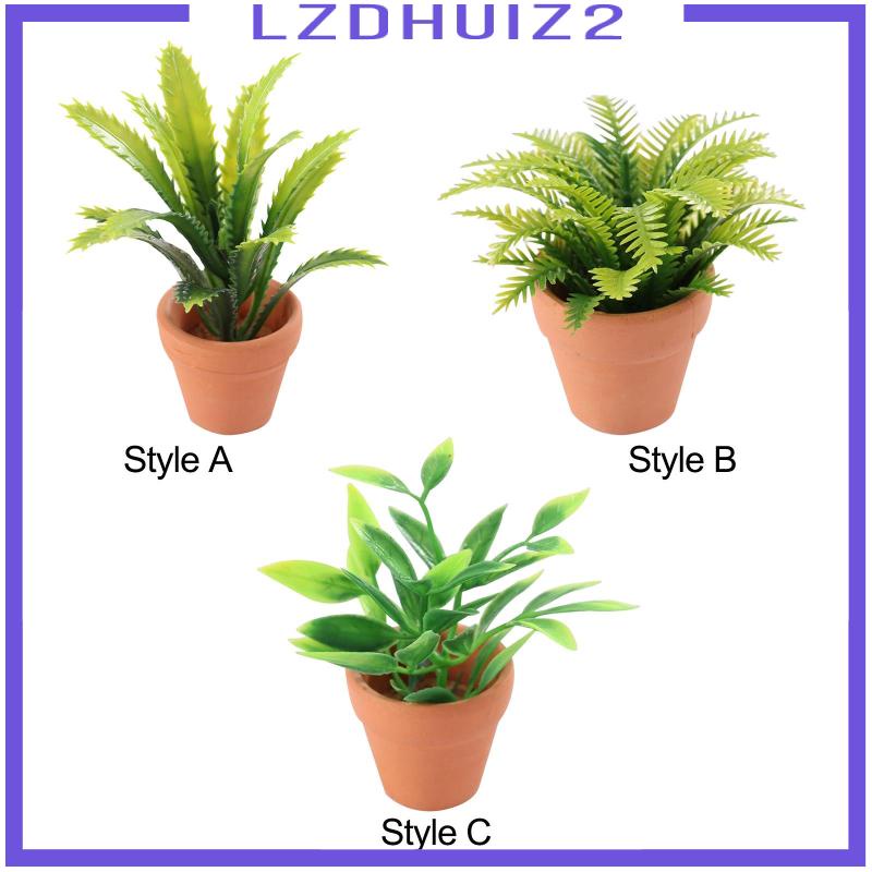 [Lzdhuiz] Mô Hình Chậu Cây Bonsai Nhân Tạo diy Trang Trí Nhà Búp Bê