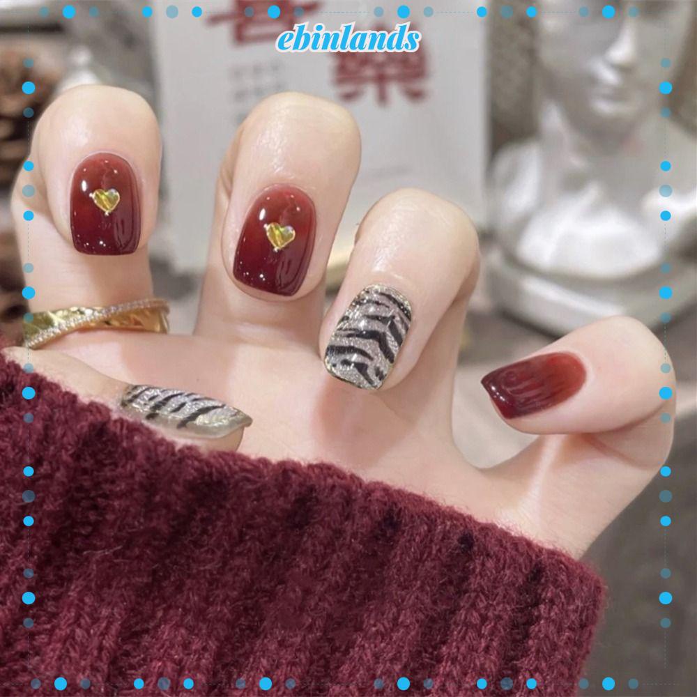 Bộ 24 Móng Tay Giả Họa Tiết Da Báo Phong Cách Pháp