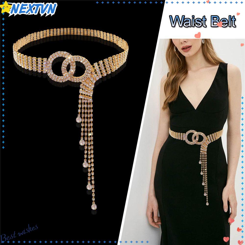 Thắt Lưng Dây Xích Tua Rua Lấp Lánh Cho Nữ