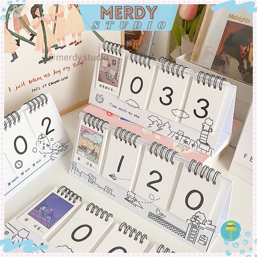 Lịch để bàn đếm ngược ngày Cartoon Calendar | Monkey House