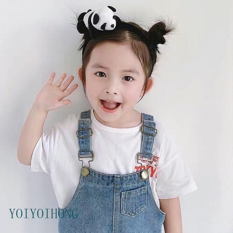 Băng Đô Cài Tóc Co Giãn Hình Gấu Trúc Dễ Thương