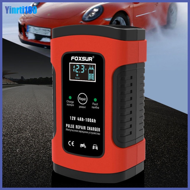 Thiết Bị Sạc Pin Thông Minh Màn Hình LCD 12v Đa Năng Cho Xe Hơi Xe Máy