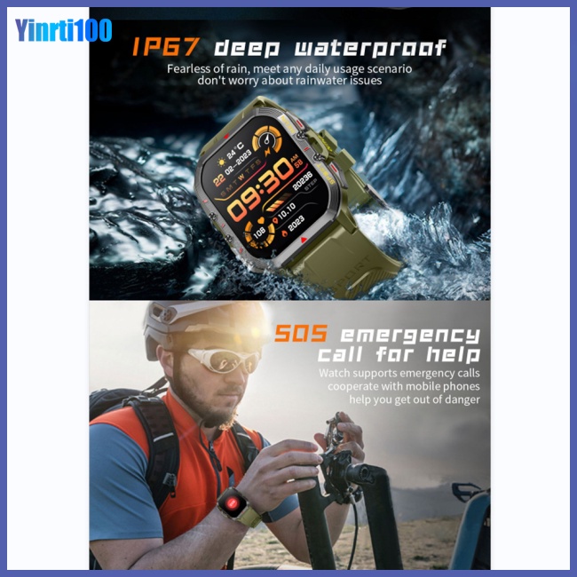 Đồng Hồ Thông Minh Yinrti Chống Nước Kết Nối Bluetooth Theo Dõi Sức Khỏe