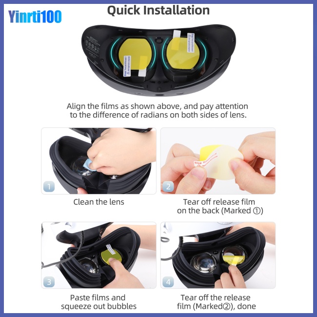 Set 4 Phim Dán Bảo Vệ Màn Hình Kính VR Chống Trầy Xước Mềm Mại Cho PS VR2