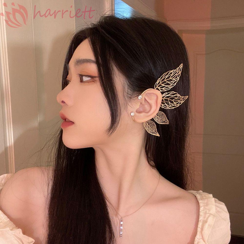 Khuyên Kẹp Vành Tai Trái Họa Tiết Lá Cây Ngọt Ngào Thời Trang Cho Nữ