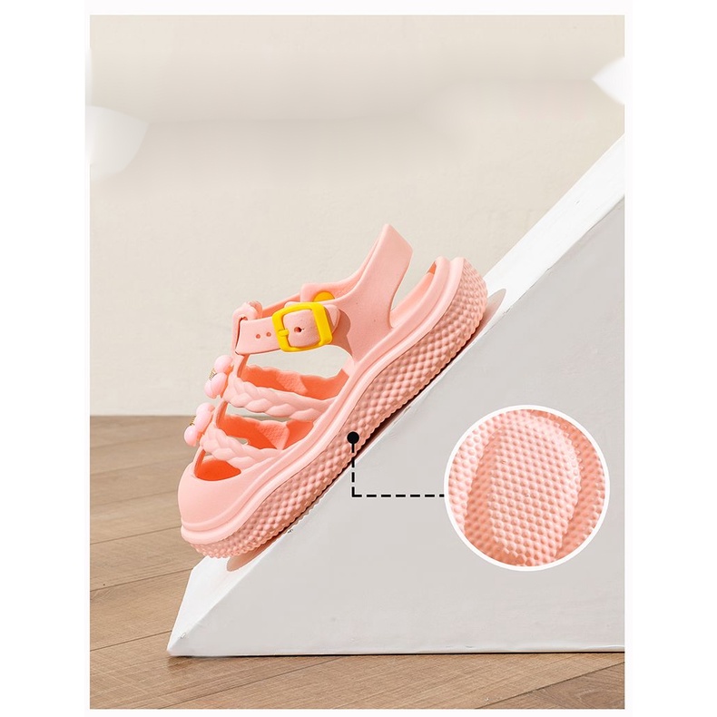 Xăng đan Đế Mềm Chống Trượt Phong Cách Công Chúa Nhỏ Cho Bé Gái