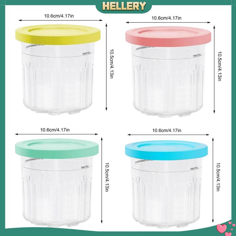 Bộ 4 Cốc Làm Kem / Tráng Miệng Chống Rò Rỉ Tiện Dụng