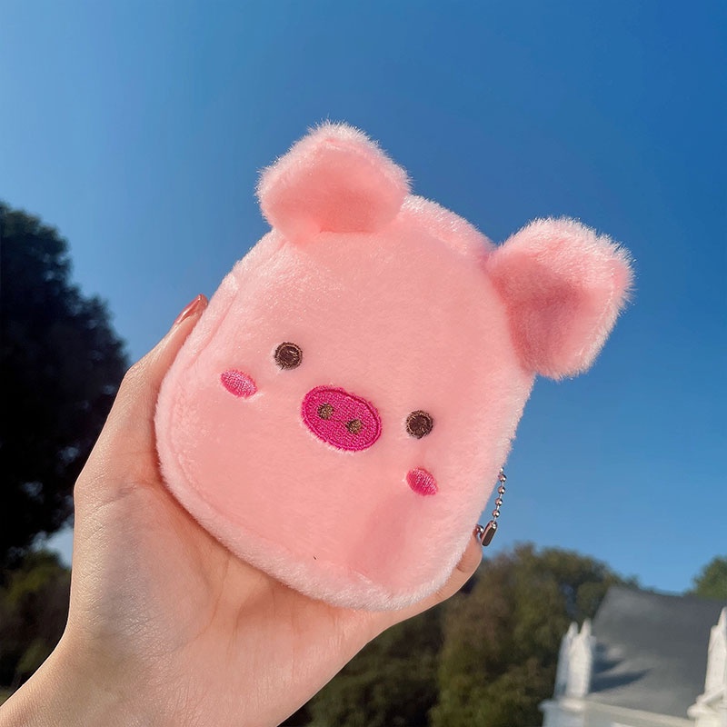 Túi Đựng Tiền Xu Hình Balo Đi Học Bằng Lông Nhung Dễ Thương Xinh Xắn