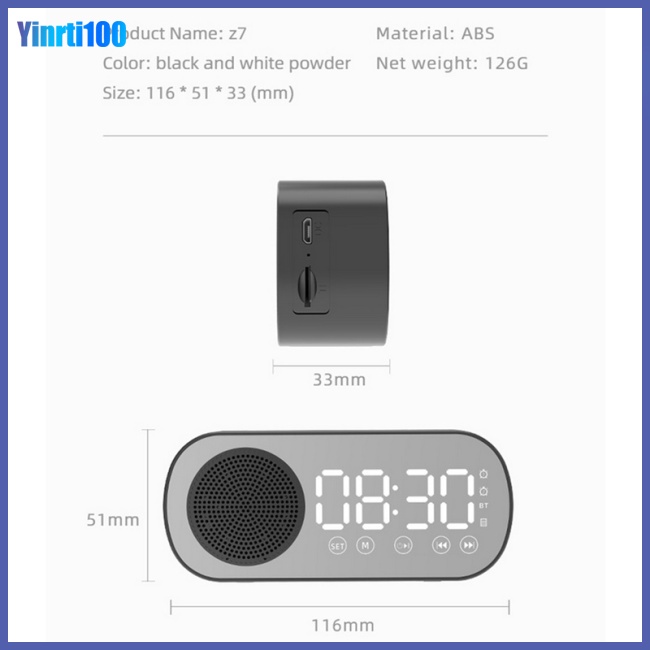 Loa Bluetooth 5.0 Hi-fi Âm Thanh Siêu Trầm Có Đèn Led