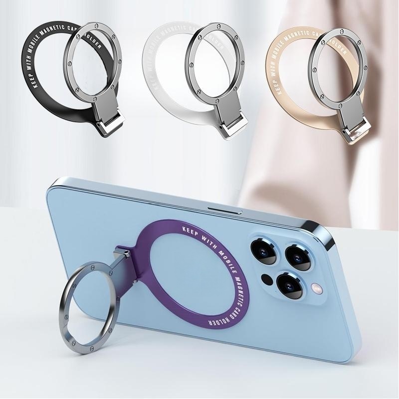 Keo Dán Siêu Dính Xoay 360 Độ Sáng Tạo° Giá Đỡ Điện Thoại Dạng Nhẫn Bằng Kim Loại Có Thể Gấp Gọn Tiện Dụng