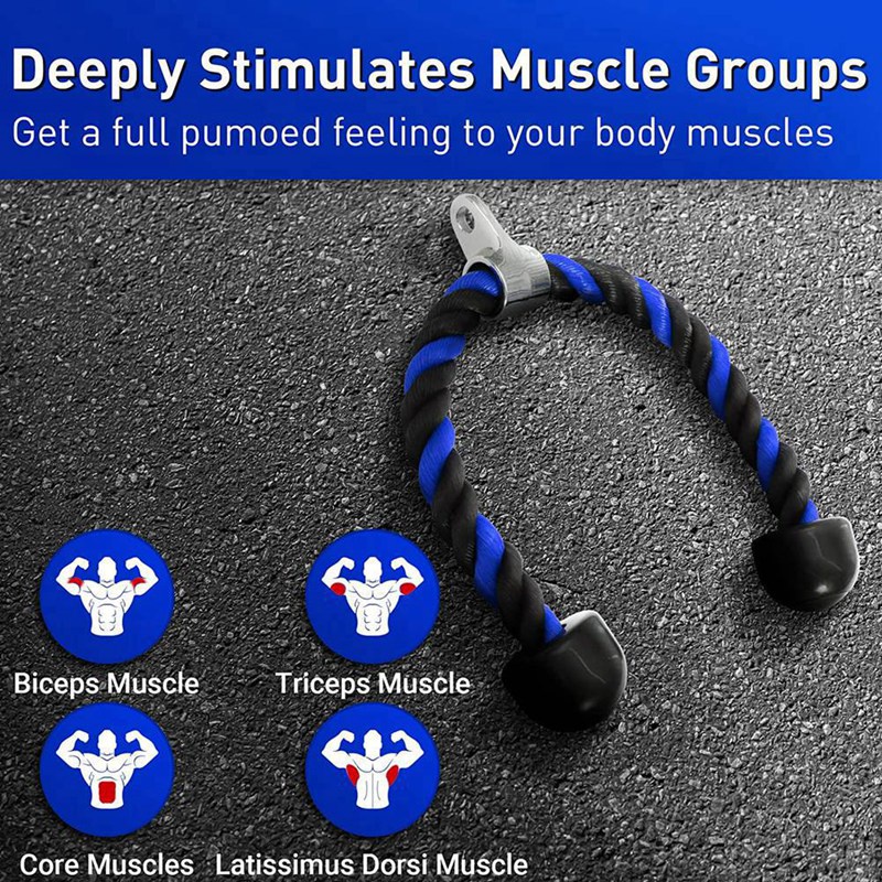 Dây Thừng Kéo Lên Xuống 90CM Bằng Nylon Phủ Lớp Phủ Chịu Được Sức Nặng Phụ Kiện Máy Tập Gym Tại Nhà