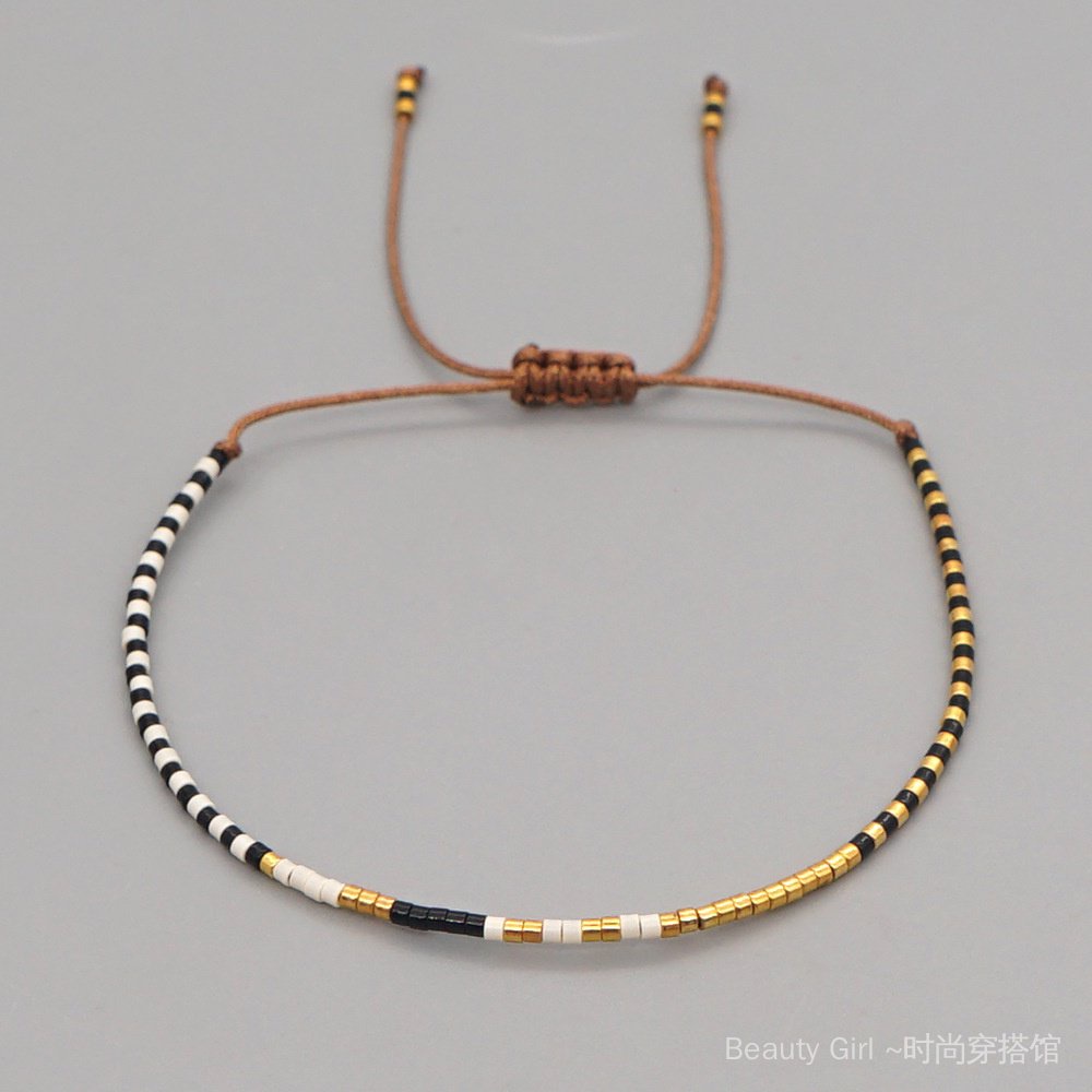 {Summer Hàng Mới Về!}Vòng Tay Xỏ Hạt Gạo Giả Đơn Giản Phong Cách Bohemian Mới