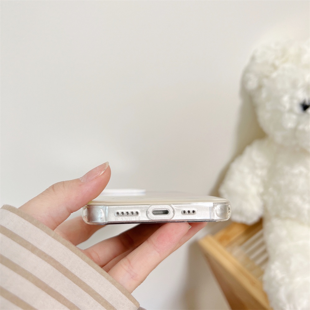 Ốp Điện Thoại TPU Mềm Trong Suốt Hai Mặt Họa Tiết Hoạt Hình Cho iPhone 14 13 12 11 Pro