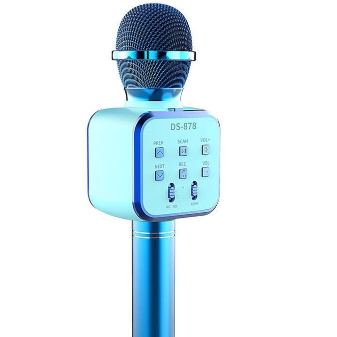 Mic Hát Karaoke DS878 Bluetooth 5.0 Kết Nối Tivi, MTB, Điện thoại, loa thùng