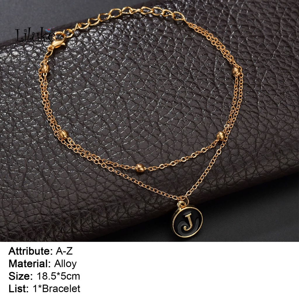 Vòng Tay Hợp Kim Mạ Vàng Trang Trí Chữ Cá Tính Cho Nữ