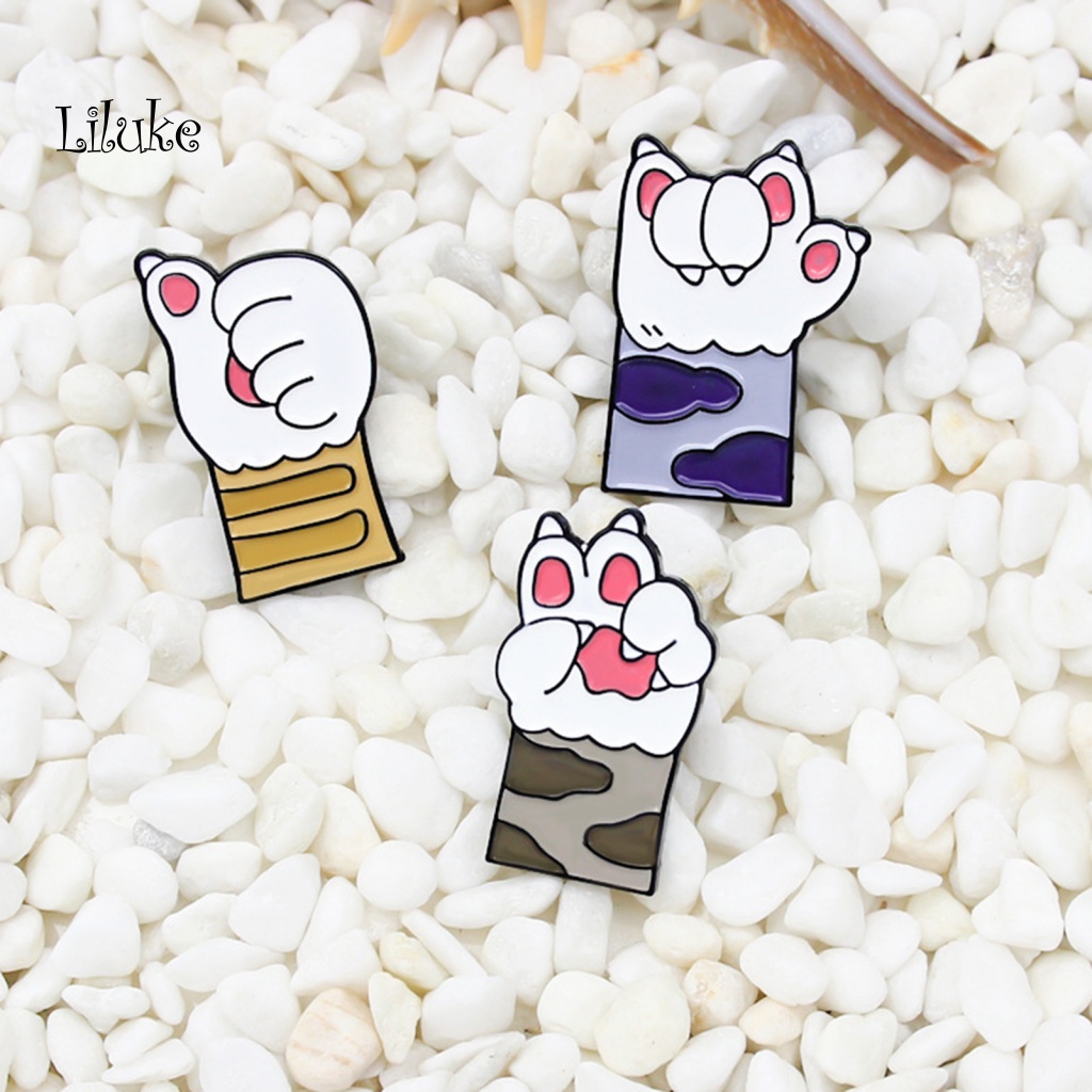 Ghim Cài Áo Hợp Kim Mini Hình Móng Vuốt Mèo Tinh Tế