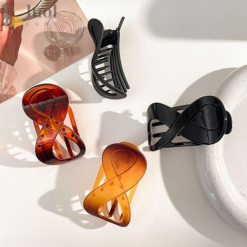 Set 3 Kẹp Tóc Càng Cua Tạo Kiểu Thời Trang Chống Trượt Hình Cá Mập Dành Cho Bạn Nữ