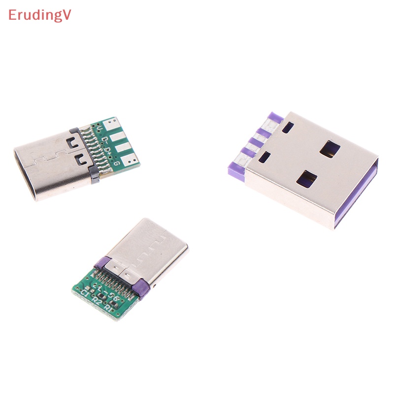 Bộ 5 Đầu Nối Chuyển Đổi Ổ Cắm / Ổ Cắm 12 / 24 Chấu Sang Cổng Cắm Hàn Và Dây Cáp Hỗ Trợ PCB USB 3.1 Type C