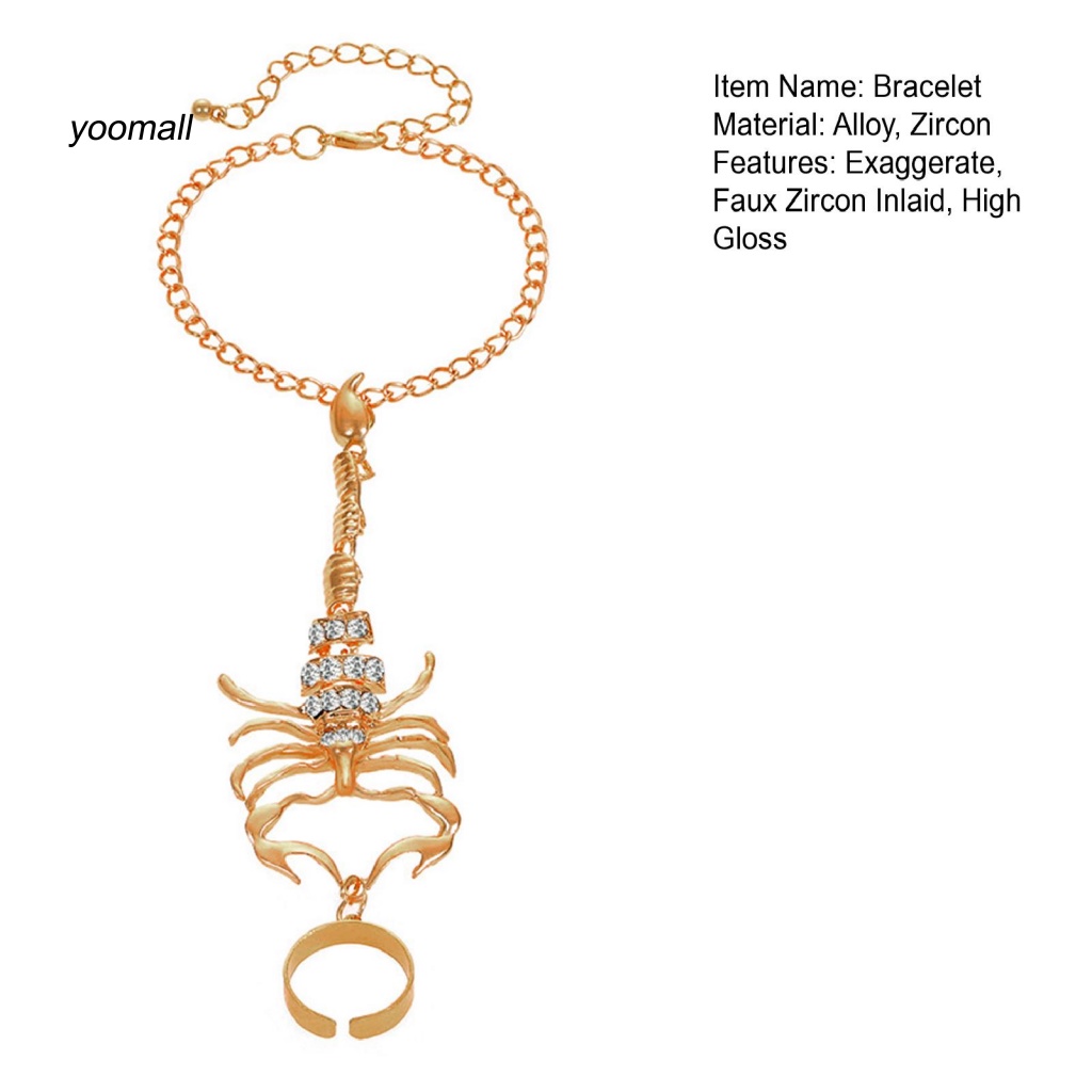 Yo / Vòng Tay Nối Hình Động Vật Đính Đá Zircon Giả Mạ Điện Không Phai Màu Trang Trí Tiệc Tùng Cho Nữ