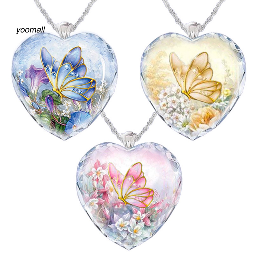 Vòng cổ Hợp Kim Mặt Hình Trái Tim / Bướm Tinh Tế Thời Trang Cho Nữ