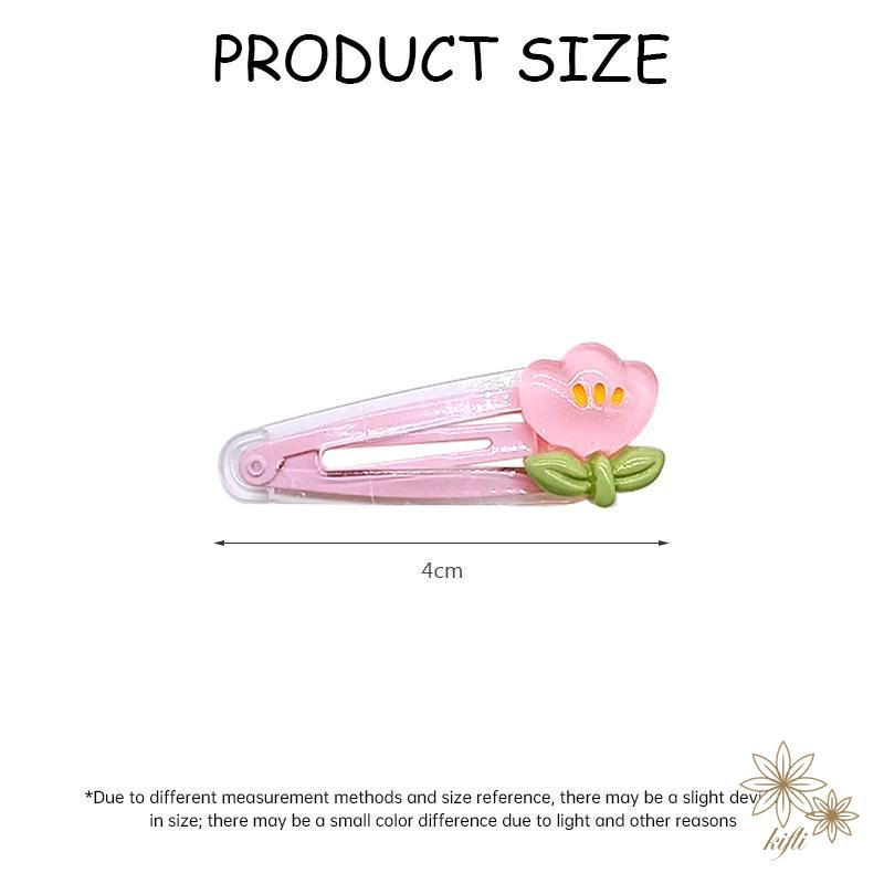 Kẹp Tóc BB Trong Suốt Họa Tiết Hoa Dễ Thương