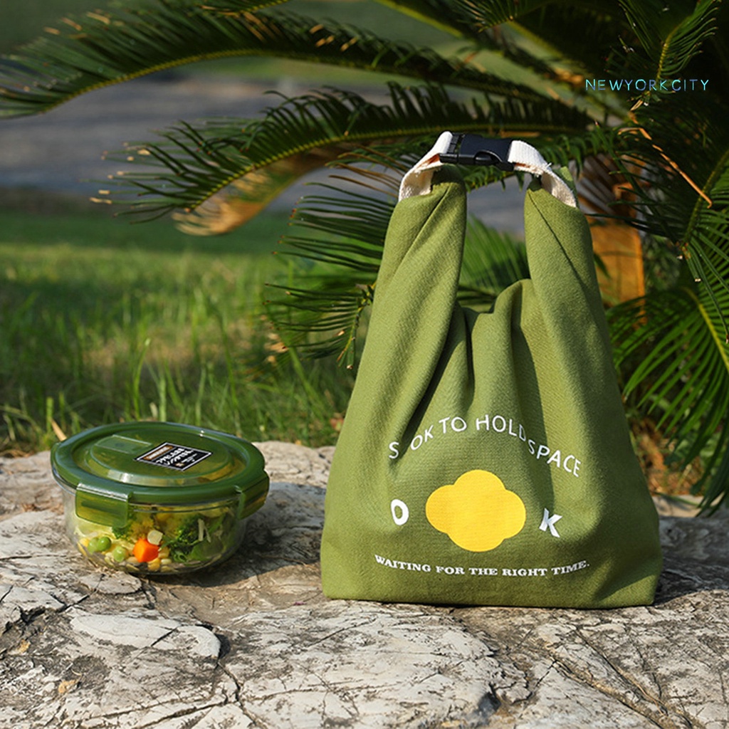 Cy-bento Túi Đựng Hộp Cơm Trưa Xách Tay Chịu Tải Mạnh Thiết Kế Khóa Cài Phong Cách Hàn Quốc Sử Dụng